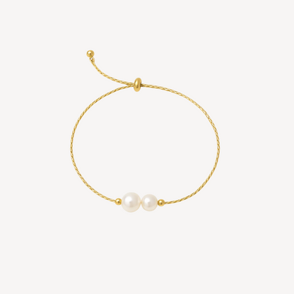 Twin Pearl Armbånd 18K Guldbelagt