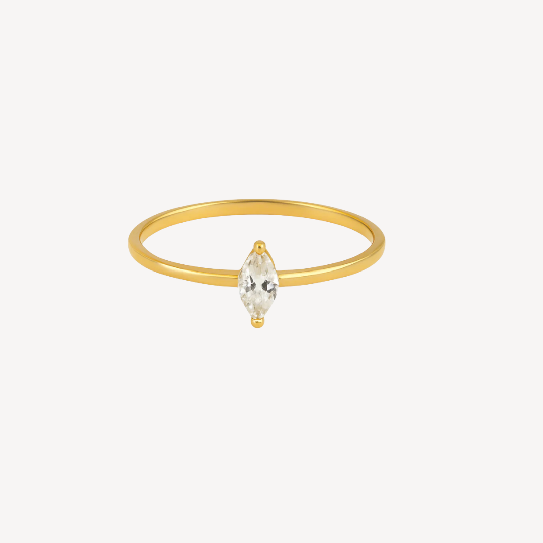 Serenity Oval Ring 18K Guldbelagt