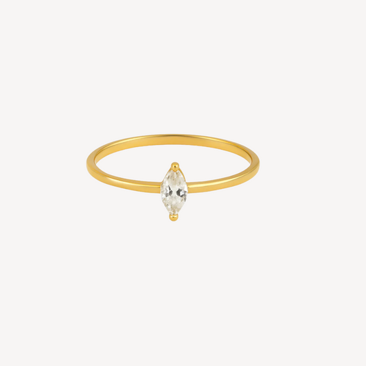 Serenity Oval Ring 18K Guldbelagt