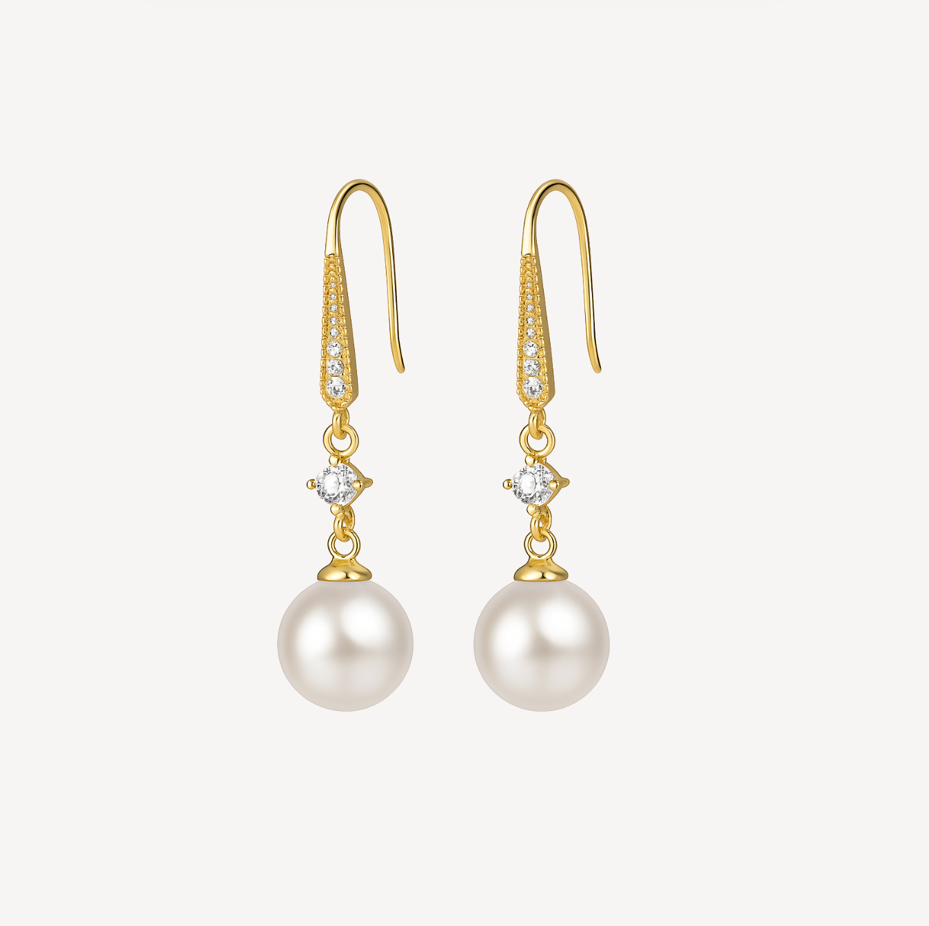 Elara Ferskvandsperler Øreringe 18K Guldbelagt