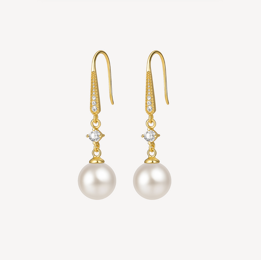 Elara Ferskvandsperler Øreringe 18K Guldbelagt