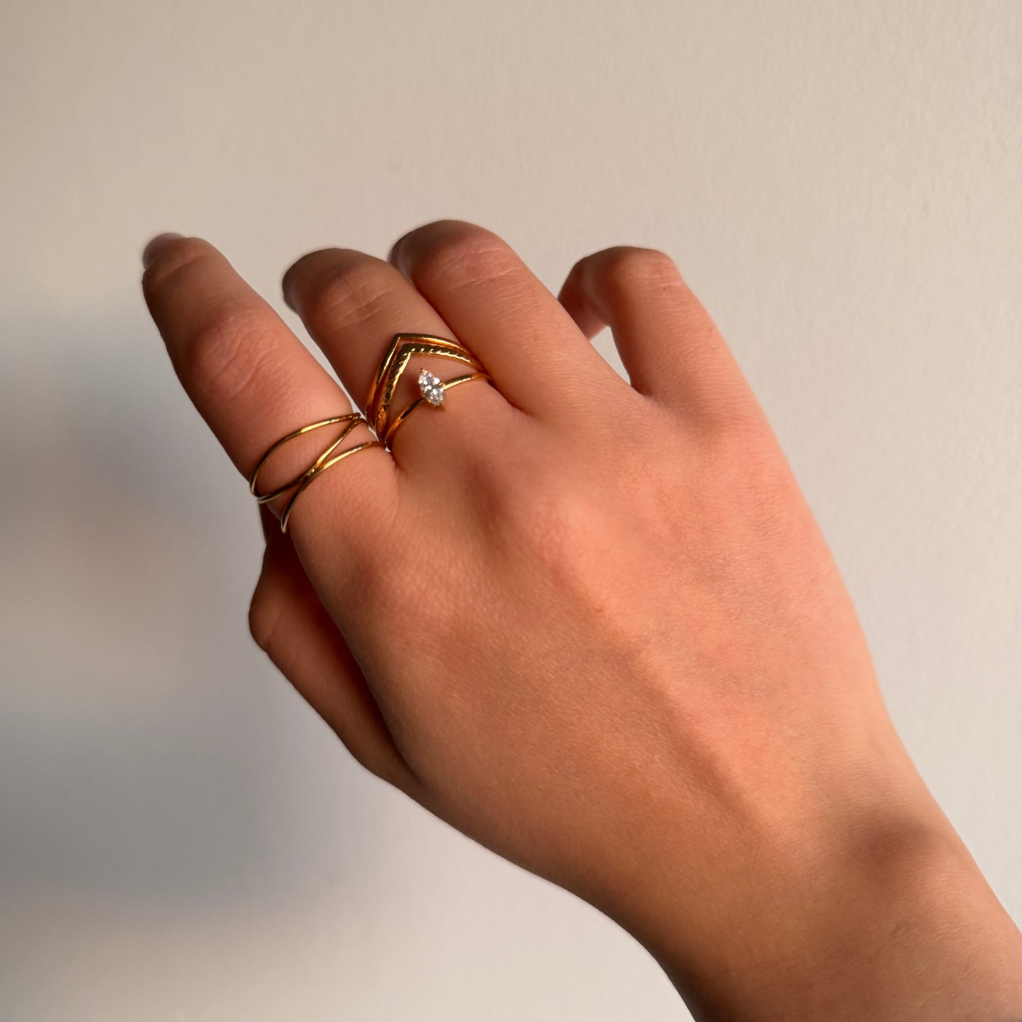 Serenity Oval Ring 18K Guldbelagt