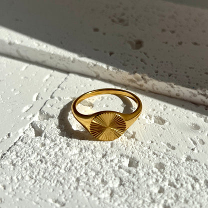 Sun Kiss Rund Ring 18k Guldbelagt