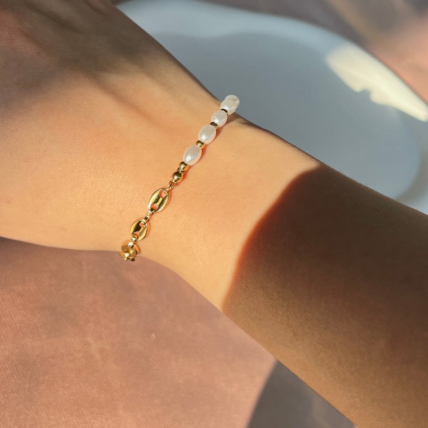 Pearl Fusion Armband 18K Guldbelagt