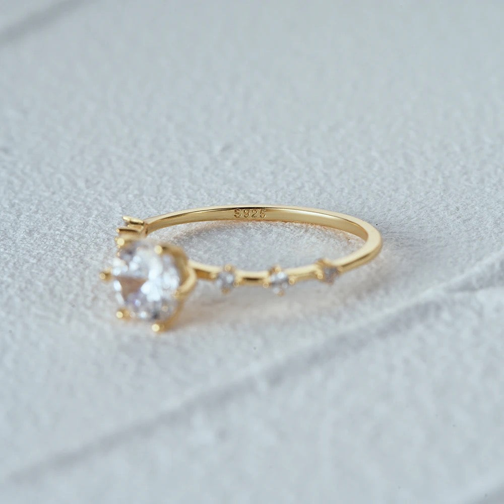 Princess Diana Ring 18K Guldbelagt