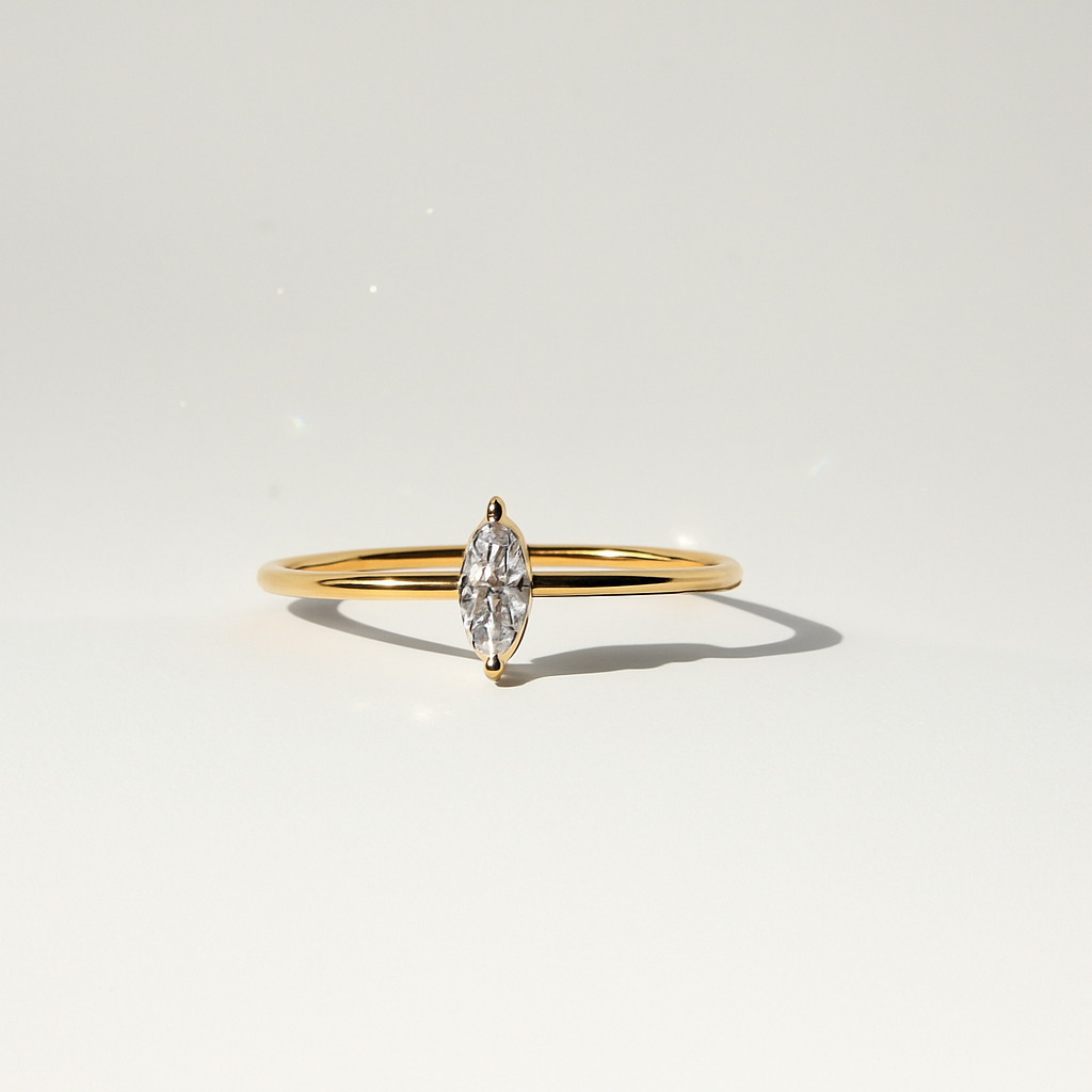 Serenity Oval Ring 18K Guldbelagt