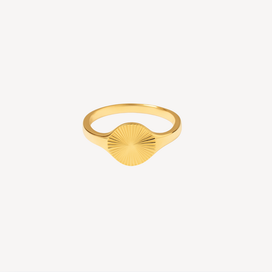 Sun Kiss Rund Ring 18k Guldbelagt
