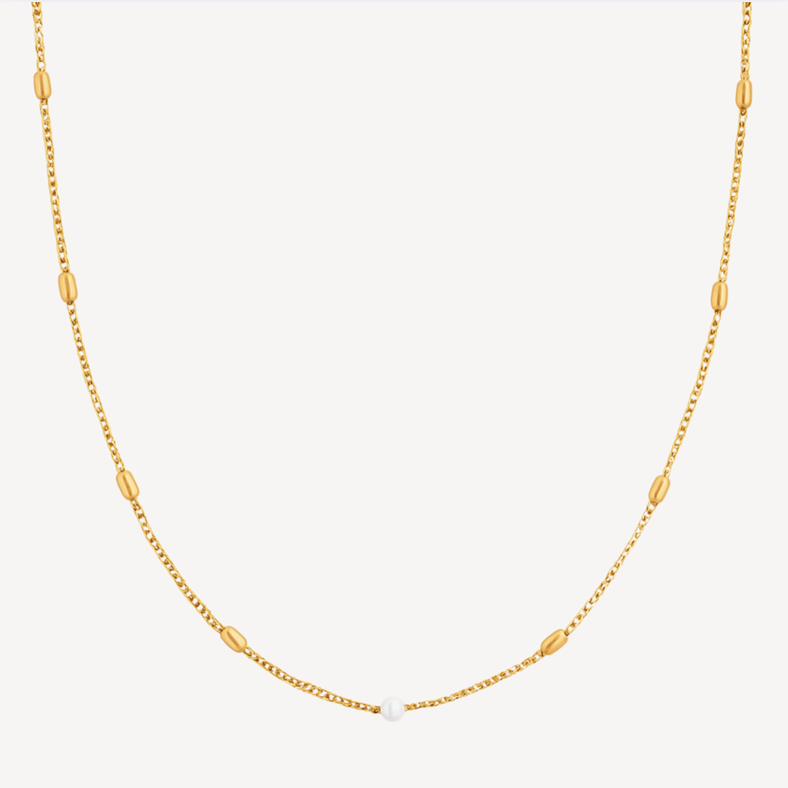Pearl Whisper Halskæde 18K Guldbelagt