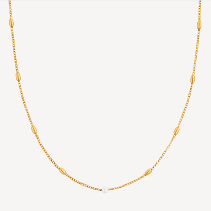 Pearl Whisper Halskæde 18K Guldbelagt