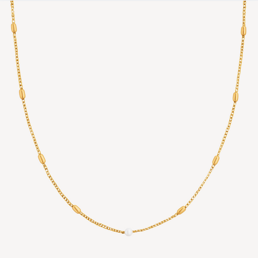 Pearl Whisper Halskæde 18K Guldbelagt
